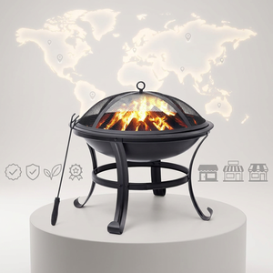 Mesa de Fogata de Leña Moderna para Exteriores, Acero con Recubrimiento en Polvo, Portátil, Independiente, para Jardín, Campamento y Fiestas - Product Image 1