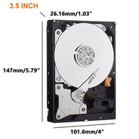 Disque dur pour surveillance, 2 To, Purple, 64 Mo, 3,5 pouces, HDD SATA3, WD20EFPX, WD20EFRX, WD20EFZX, WD2003FZEX, WD2005VBYZ, WD2000FYYZ