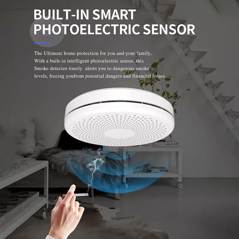 Tuya WiFi Smart CO and Smoke Alarm Detector 2 in 1 Combination alarm sound 85dB Wifi Smoke and Carbon Monoxide Alarm Detector