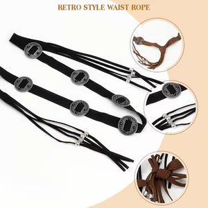 Cinturón Personalizado de Venta Directa de Fábrica, Estilo Bohemio Retro, Hebilla de Moneda de Cobre, Cadena para la Cintura, Cinturón Sencillo de Moda - Product Image 2