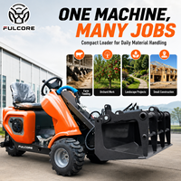 Chargeuse compacte FULCORE homologuée EPA avec plusieurs accessoires, fonctions polyvalentes pour les travaux agricoles et de jardinage