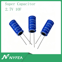 Kapasitor Super 2.7V 10F untuk Peralatan Elektronik Smart Meter Kapasitansi Besar ESR Rendah Baterai Supercapacitor