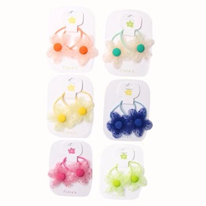 Nuevo lazo para el pelo de estilo coreano con bonitos puntos de polka, malla, botones y flores, accesorio para el cabello de niñas, diadema, tocado. - Product Image 5