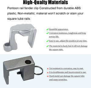Clips/étriers/supports de fixation carrés pour garde-corps de ponton, ajusteurs de clips de garde-corps de ponton pour l'amarrage - Product Image 4