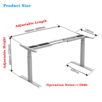 Base de Table électronique ergonomique à double moteur, Base de Table réglable en hauteur, pour bureau vertical, 2 pieds