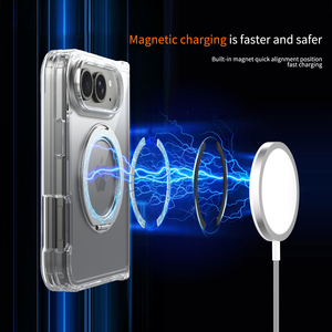 Étui de téléphone portable magnétique transparent pliable de haute qualité pour <span class=keywords><strong>iPhone</strong></span> Fold, support rotatif antichoc, coque de téléphone personnalisée anti-rayures - Product Image 3