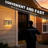 Lettres lumineuses LED solaires étanches pour extérieur, enseigne 3D pour maison, jardin, bâtiment, signalétique économe en énergie