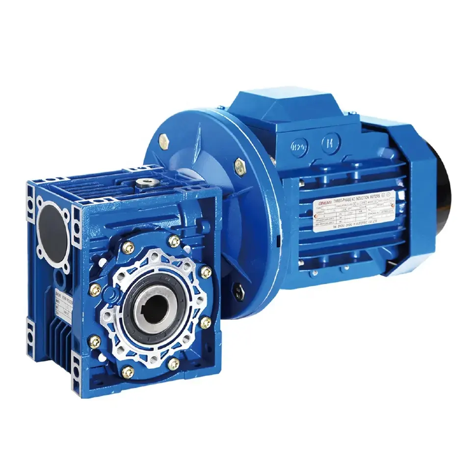 High quality cheap price NMRV NRV RV Series Worm Gearbox Transmission Gear Box with three-phase motor