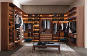 Armoires de chambre à coucher en bois sur mesure, vente directe d'usine, design populaire 2025, armoire à vêtements brune pour appartement - Product Image 6