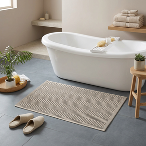 Soma Gray Recycled Cotton Rug Handwoven Indoor Floor <b>Mat</b> 50x80 cm - Product Image 5