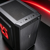 Caja de PC para Juegos y Oficina con Alto Flujo de Aire, Frente de Malla, Mini Torre, Acero SPCC, Ventilador RGB, Compatible con Micro ATX y Fuente de Alimentación ATX, Chasis Personalizado, Stock Meway