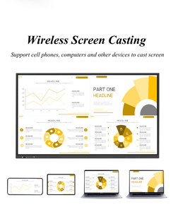 55 Inch LCD 20-Point Interactive Whiteboard Infrared Touch Smart <b>Board</b> Anti-Glare Tempered Glass for Education Business Use - Product Image 3