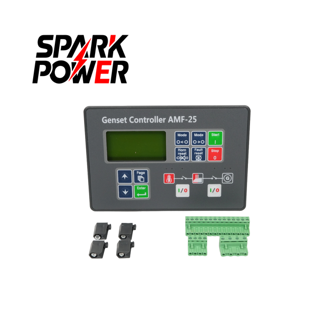 High Quality AMF-25 Diesel Engine Parts Plastic Control Panel for Alternator Genset Generator Brushless Type Spark Brand