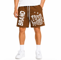 Celana Pendek Pria 100% Katun Cetak Grafis Kantong Samping Musim Panas Santai Gym Streetwear Pantai Grosir Partai Besar Custom OEM