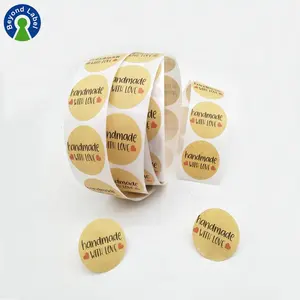 Custom Afdrukken Zelfklevende Velijn Papier Etiketten, Roll Gepersonaliseerde Logo Stickers