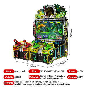 Máquina de Juegos Arcade TL Dino Land 110/220V que Funciona con Monedas, para 4 Jugadores, Enchufe Metálico Personalizado, Centro Comercial, Parque de Atracciones - Product Image 1