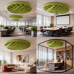 Panneaux acoustiques en feutre PET suspendus, baffles acoustiques en polyester pour <span class=keywords><strong>plafond</strong></span>, légers, faciles à installer, panneaux de <span class=keywords><strong>plafond</strong></span> pour bureau, suspendus - Product Image 4