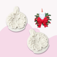 Guirlande de noël Silicone moule Flexible pour gâteau décoration argile artisanat Fondant gomme pâte chocolat moule pour noël