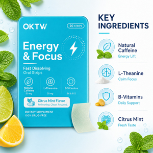 Tiras Orales de Energía de Marca Privada con Cafeína para Claridad Mental, Suplemento OEM de Disolución Rápida - Product Image 3