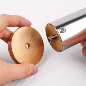 Sceau de cire rectangulaire rond vierge pour invitations de mariage, tête en laiton massif <span class=keywords><strong>sans</strong></span> <span class=keywords><strong>gravure</strong></span> - Product Image 2