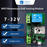 LINGJU Relais de serrure de moteur intelligent 12V 10A WiFi avec télécommande et commande vocale pour système de maison intelligente