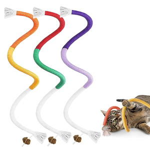 Giocattolo da Masticare per <span class=keywords><strong>Gatti</strong></span> in Cotone per la Pulizia dei Denti, Giocattoli Interattivi per Gattini per Deviare la Masticazione dalla Corda, Giocattolo da Masticare in Corda per <span class=keywords><strong>Gatti</strong></span> - Product Image 1