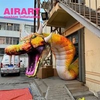 Décoration suspendue pour scène, serpent gonflable réaliste à vendre