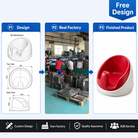 Siège de soutien demi-cercle pour bébé, rouge intérieur blanc extérieur, coussin ergonomique d'entraînement postural pour nourrisson, moulé par injection, usine OEM