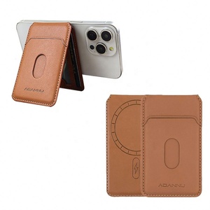 Étui portefeuille magnétique personnalisé pour iPhone avec design d'affaires en cuir PU pour cartes de crédit et cartes d'identité - Product Image 1