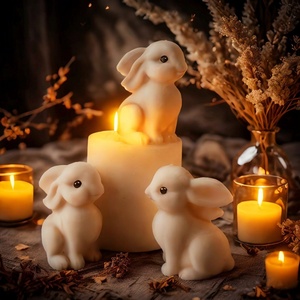 Molde de Silicona 3D con Forma de Conejo TangChu para Pasteles y Chocolate, Molde para Velas Aromáticas de Conejo de Pascua, Empaquetado Individualmente - Product Image 1