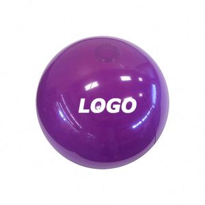 Ballons de plage gonflables écologiques en PVC personnalisés, imprimés en sérigraphie rayée, lavables - Jouets multi-usages pour le plaisir estival et les événements - Product Image 1