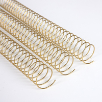 Ganghua Fil de reliure spirale métal doré pour ordinateur portable Bobine de reliure spirale métal pas 4:1