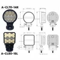 Meilleure Qualité Rectangle Super Lumineux 80W LED IP67 Étanche 10-40V Mining Light Conduite Brouillard Lampe de Travail pour Voitures Camions Tracteurs