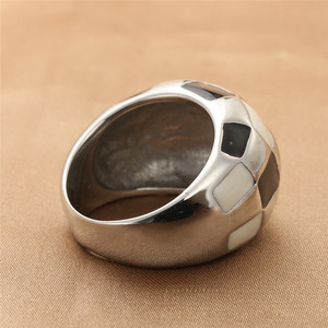 Anillo Cuadrado Geométrico de Acero de Titanio Estilo Europeo Americano, Joyería Punk Retro Unisex Plateada 290108 - Product Image 3