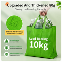 Gepersonaliseerde herbruikbare opvouwbare supermarkt reclame draagtas van duurzaam gelamineerd PP non-woven materiaal