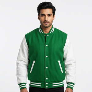Hot Selling Custom Cool Style Waterproof Plus Size Fleece Winter Baseball Bomber Varsity Jackets for <b>Men</b> - Product Image 1
