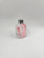 Maoya FT 100ml – Diffuseur d'arômes en verre et bois, gravé, sans alcool, sans parabène, écologique, noir mat et blanc, avec bâtonnets en rotin – 6