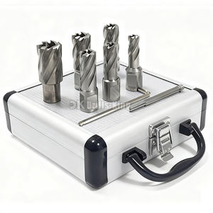 8台环形刀具套装1 “切割深度1/2” 至7/8英寸M2磁力钻床钻头，带1个导向销和1个六角扳手 - Product Image 2