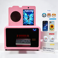 Imprimante UV DIY en ligne Reeleyin H5 pour badges, coques de téléphone, balles de golf, souvenirs, machine d'impression en relief 3D avec caméra selfie