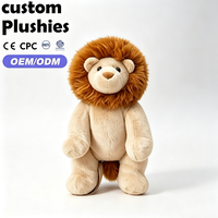 Sac à dos en peluche Lion de dessin animé personnalisé en usine, sac à dos en peluche doux avec crinière moelleuse, cadeau parfait pour les enfants