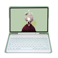 Murah grosir untuk Samsung Galaxy Tab A9 + X210/X215/X215 YA09B TPU bulat Keycap papan ketik nirkabel casing kulit dengan Slot pena
