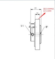 Support de montage pour roue d'encodeur, roue en polyuréthane, cadre de montage, périmètre 200 mm, diamètre 50 mm, industriel