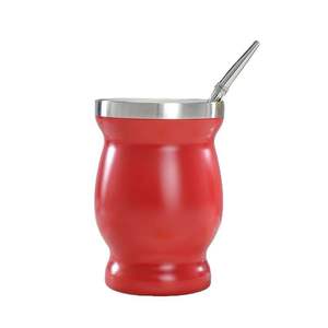 <span class=keywords><strong>Gourde</strong></span> isotherme portable en acier inoxydable 304, forme simple, avec paille, pour usage extérieur, isolation thermique, directement de l'usine - Product Image 1