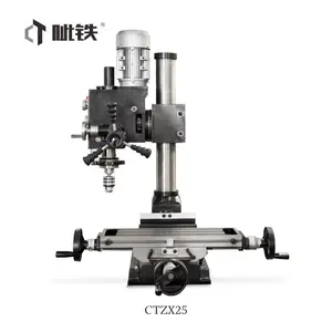 בסיטונאות כרסום מכונה ספסל תרגיל-CTZX25 כרסום וקידוח מכונה ידנית טחנת מיני מחרטה עבור מכירות ממפעל סין CE ISO 1.5 שנים CTZX 25 הניתן CN;ANH