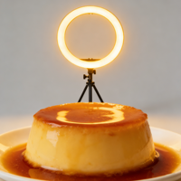 Qiniu Anneau lumineux photographique de 6 pouces, lumière vidéo personnalisée, anneau lumineux LED pour selfie, trépied, contrôle par fil, 14 cm, ABS