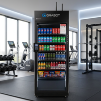 Enfriador Inteligente con IA, Nueva Tecnología, Máquina Expendedora de Alimentos Frescos, Bebidas y Snacks con Monitoreo por Cámara para el Mercado Estadounidense