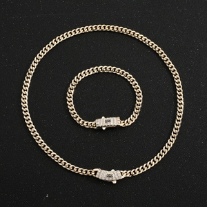 Bulk Wholesale Hip Hop Jewelry 14K Gold Plated Cubic Zirconia Copper <strong>Bracelet</strong> Brass Cuban Link Chain Twist <strong>Rope</strong> <strong>Bracelet</strong> - Product Image 3