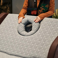 Fauteuil inclinable en cuir PU matelassé chevrons avec repose-pieds et appui-tête, idéal pour les salons de manucure - Vente chaude
