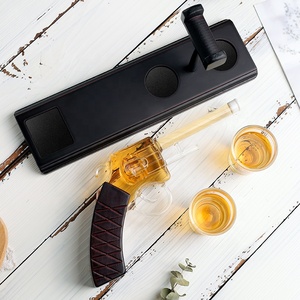 Decantador de Licor en Forma de Pistola <span class=keywords><strong>AK</strong></span> de Vidrio para Regalo al por Mayor, Juego de Botellas de Tequila y <span class=keywords><strong>Vodka</strong></span> - Product Image 5