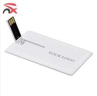 Clés USB personnalisées avec logo, vente en gros, blanches, différentes capacités, 128 Go, clés USB de type carte pour le bureau